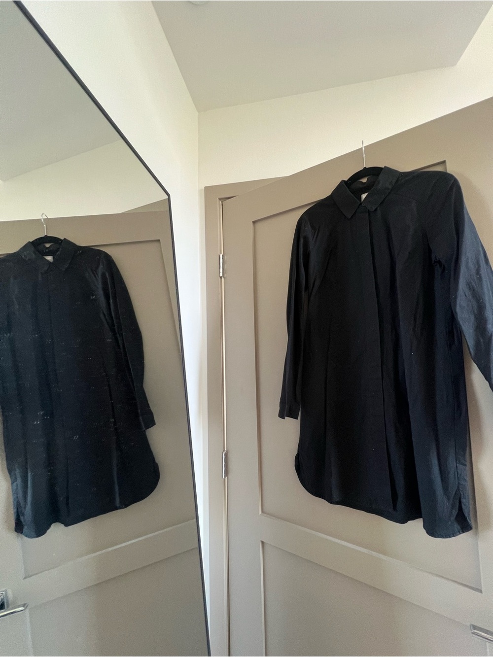 ASOS Black Midi Shirt Dress